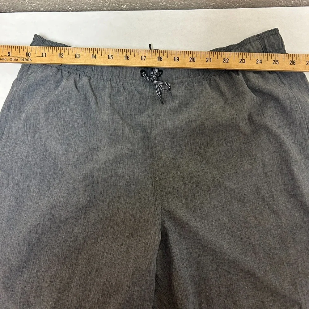 Nike Running Short‎ Mens L Gray Logo Swoosh Slash Pockets Drawstring Polyester